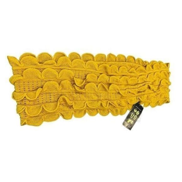 FASHION ANN & EVA YELLOW trendy scarf wrap - Picture 6 of 6